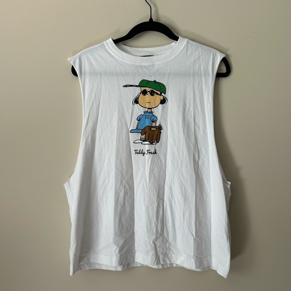 Teddy Fresh x Peanuts Lucy Tank White Size Small
